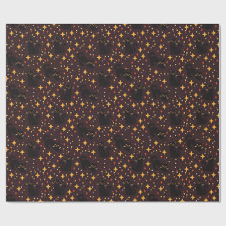 Papel de embrulho Starry Witchy Cats