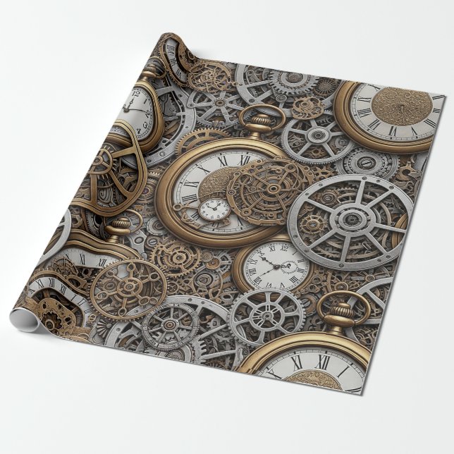 Papel de embrulho Steampunk (Desenrolado)