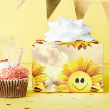 Papel de embrulho Sunflower Sunshine Sky