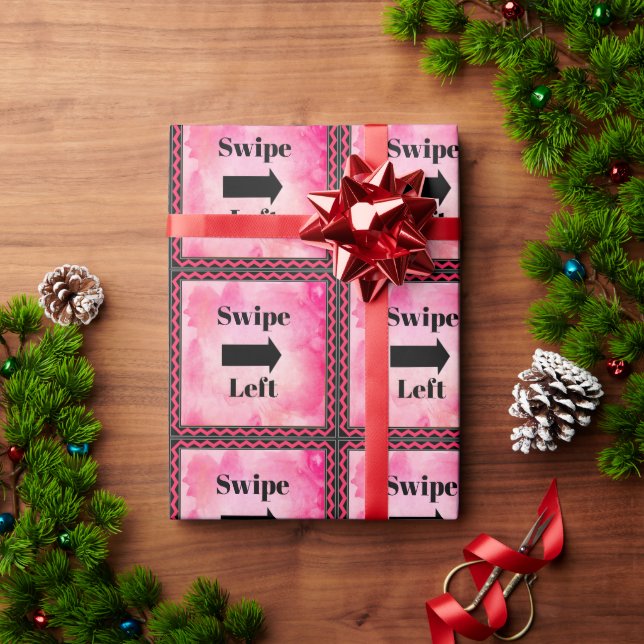 Papel de embrulho Swipe Left (Presente de Natal)