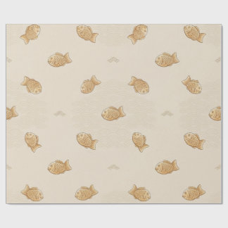 Papel de embrulho Taiyaki & Seigaiha Japonês
