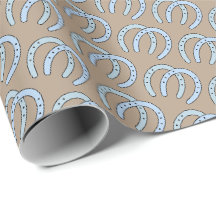 Papel de embrulho tema cavalo ferradura ocidental