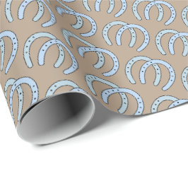 Papel de embrulho tema cavalo ferradura ocidental