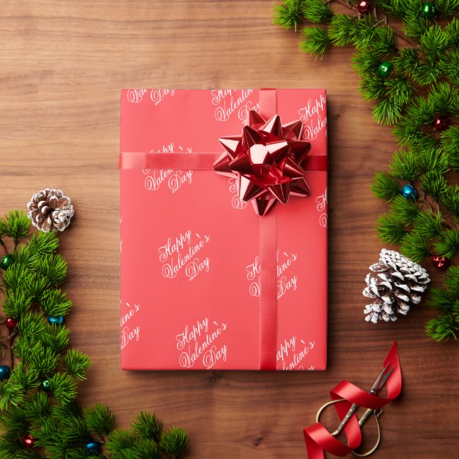 Papel de embrulho tema de amor para o Dia dos Namo (Presente de Natal)