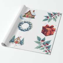 Papel de embrulho - Tema Natal