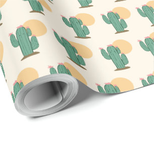 Papel de embrulho temático de cacto