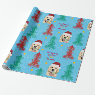 Papel de embrulho temático de Natal para cães