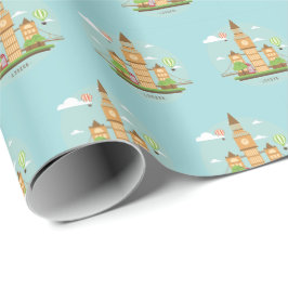 Papel de embrulho temático Londres Inglaterra