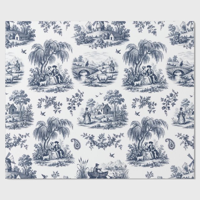 Papel de embrulho Toile francês (Aberto)