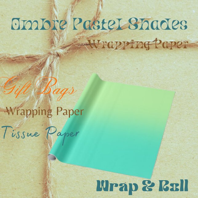 Papel de embrulho Tons Pastel Ombre (Criador carregado)