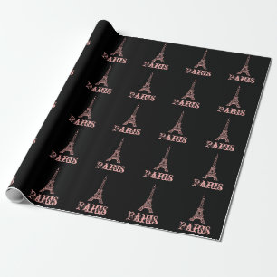 Papel de embrulho Torre Eiffel Rosa Paris