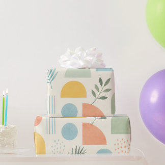 Papel de embrulho tropical geométrico Boho