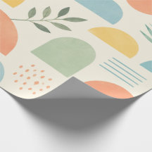 Papel de embrulho tropical geométrico Boho