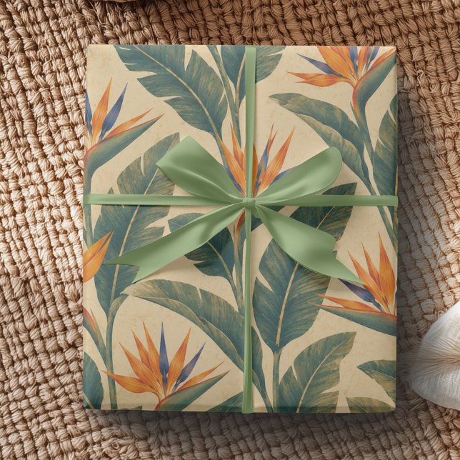 Papel de embrulho tropical Paradise Bird retrô dos (Criador carregado)