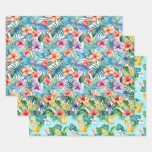 Papel de embrulho Tropical Summer