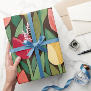 Papel de embrulho Tulipa Borboleta Matisse Abstrat