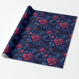 Papel de embrulho único flor de rosa fofa