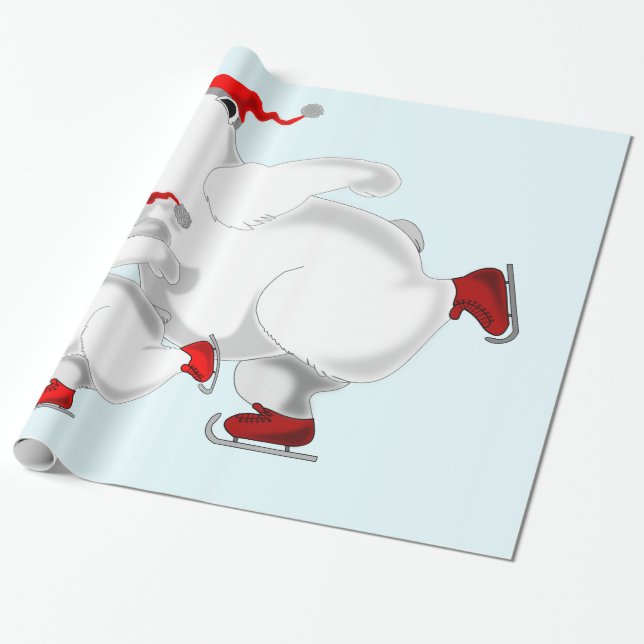Papel de embrulho Ursos de Natal (Desenrolado)