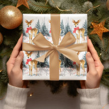 Papel de embrulho Veado Caprichoso de Natal