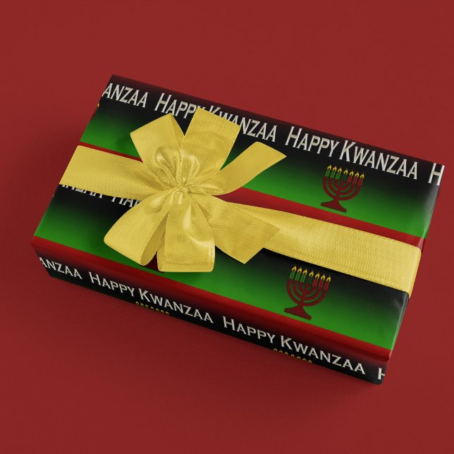 Papel de embrulho Velas Feliz Kwanzaa (Criador carregado)