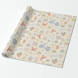 Papel de embrulho verão italiano Mediterrâneo