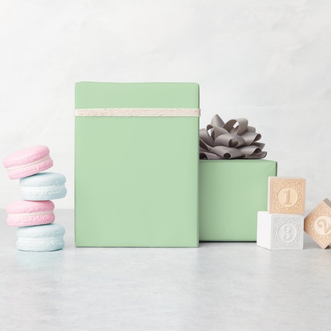 Papel de embrulho verde sólido rolo (Chá de bebê)