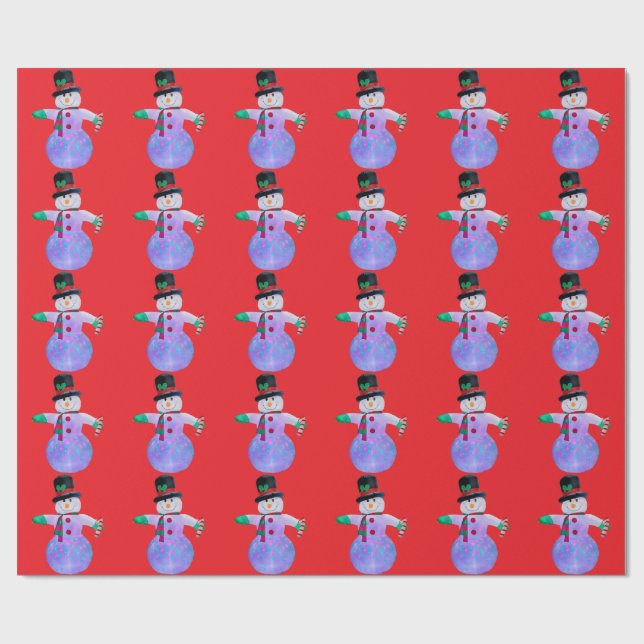 Papel de embrulho vermelho congelado (Aberto)