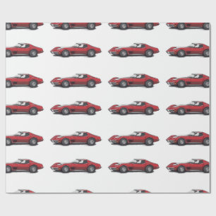 Papel de embrulho vermelho Corvette