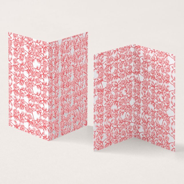 Papel de embrulho vermelho e rosa com repetição (Interior e exterior)