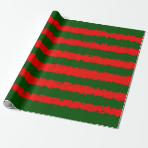 Papel de embrulho vermelho e verde