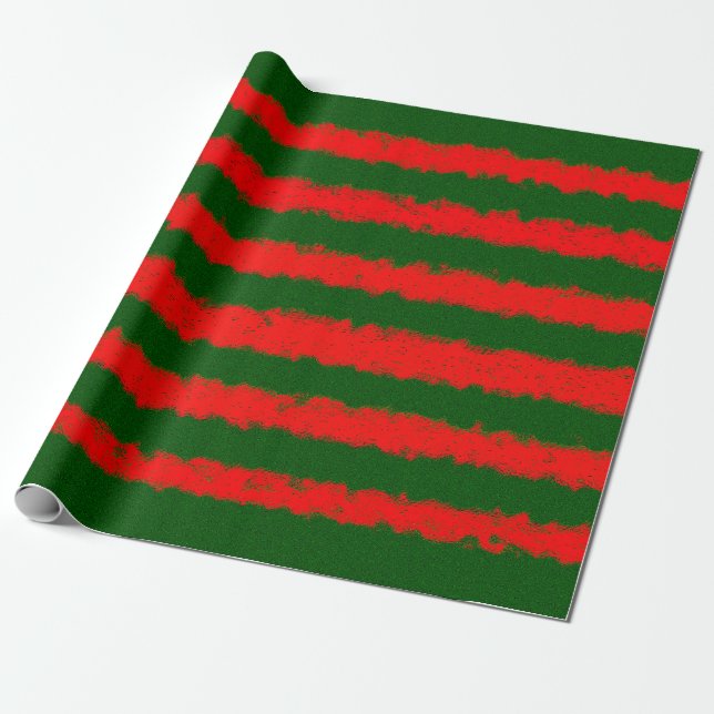 Papel de embrulho vermelho e verde (Desenrolado)