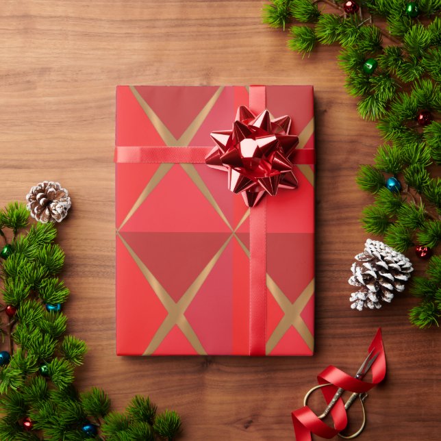 Papel de embrulho Vermelho Joyoux Noel (Presente de Natal)