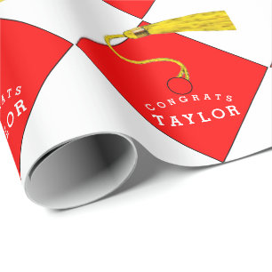 Papel de embrulho vermelho para formatura
