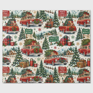 Papel de embrulho Viagem de Natal