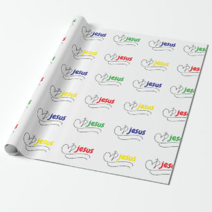 Papel de embrulho Vibrante Amor de Jesus Cristão