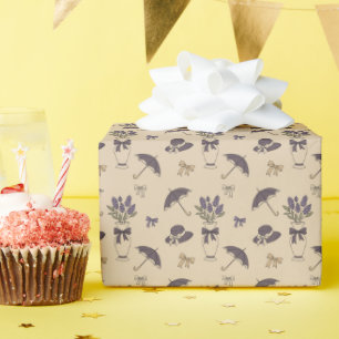 Papel de embrulho Vintage Lavender Nostalgia em ro