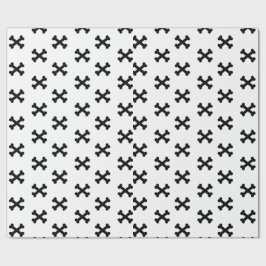 Papel de embrulho X preto e branco
