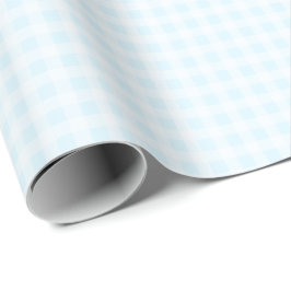 Papel de embrulho Xadrez Azul Ciano Claro