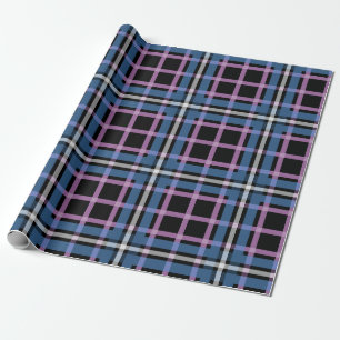 Papel de embrulho Xadrez – Azul e Lavanda