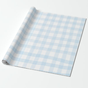Papel de embrulho Xadrez Azul Gingham