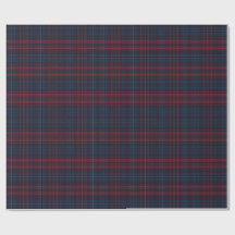 Papel de embrulho xadrez azul marinho e burgundy