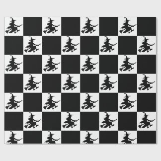 Papel de embrulho xadrez de Bruxas Pretas