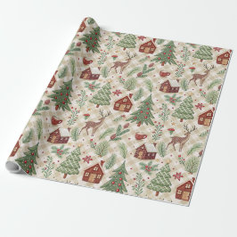 Papel de embrulho xadrez de estética festiva