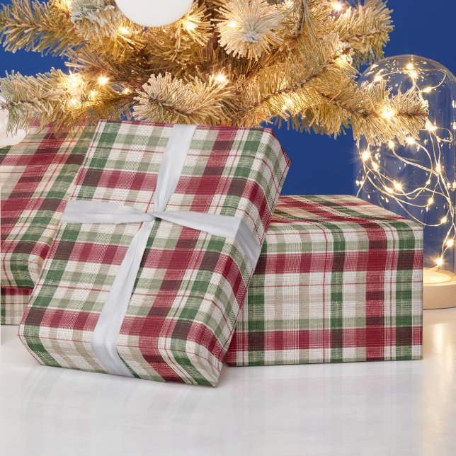 Papel de embrulho Xadrez de Natal (Feriados)