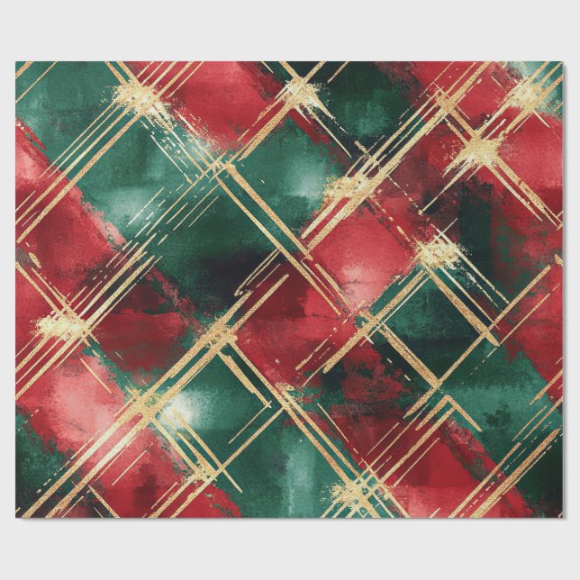 Papel de embrulho xadrez de Natal (Aberto)