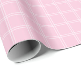 Papel de embrulho xadrez em rosa pastel com vidro