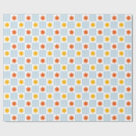 Papel de embrulho xadrez explosão solar multicolor