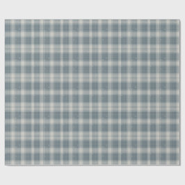 Papel de embrulho xadrez floco de neve azul e crem