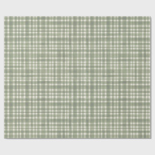 Papel de embrulho Xadrez Gingham Verde