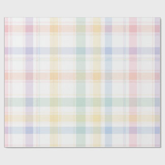 Papel de embrulho Xadrez Natal Pastel | Doce Macio